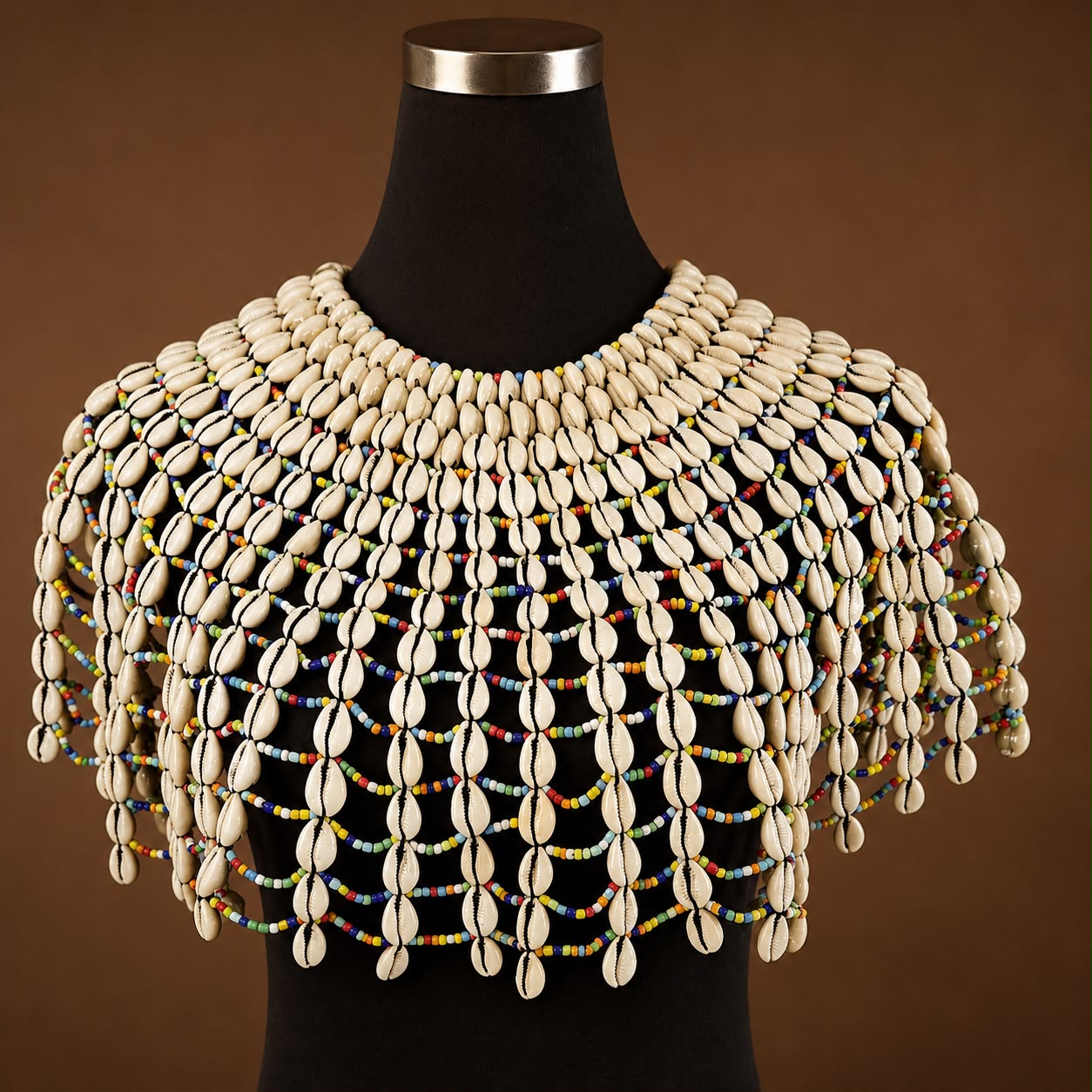 Parure artisanale en coquillages cauris